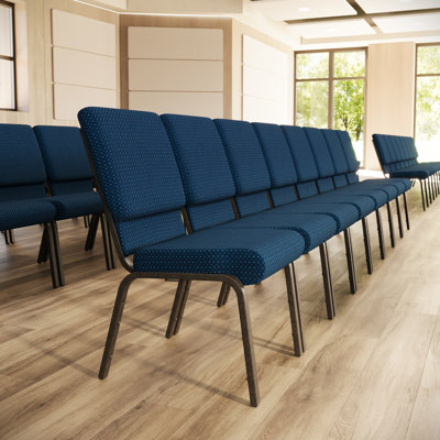 Chaise d'église empilable en tissu 18,5 po Rayleigh