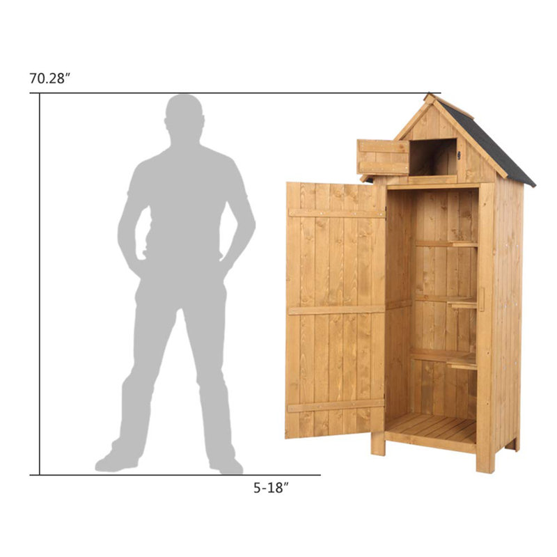 Outdoor Storage Cabinet, Natural