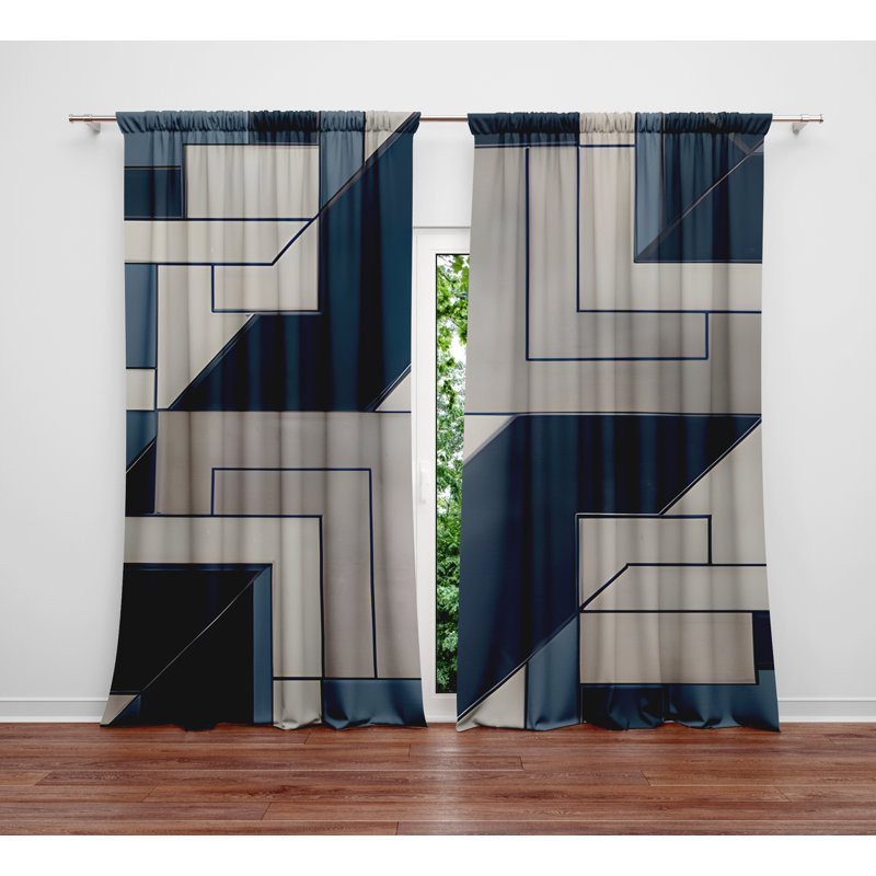 Rideau en polyester Ameia, L 20 po x L 52 po