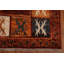 Tapis rouille en laine noué à la main de conception unique 9 pi 5 po x 11 pi 10 po New Age