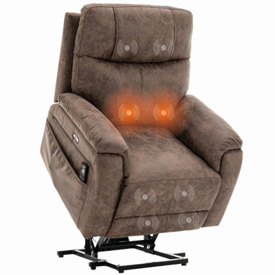 Fauteuil inclinable à deux positions avec massage et lève-personne électrique