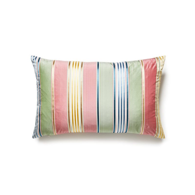 Charlotte Silk Lumbar Pillow Cover & Insert, Perennial