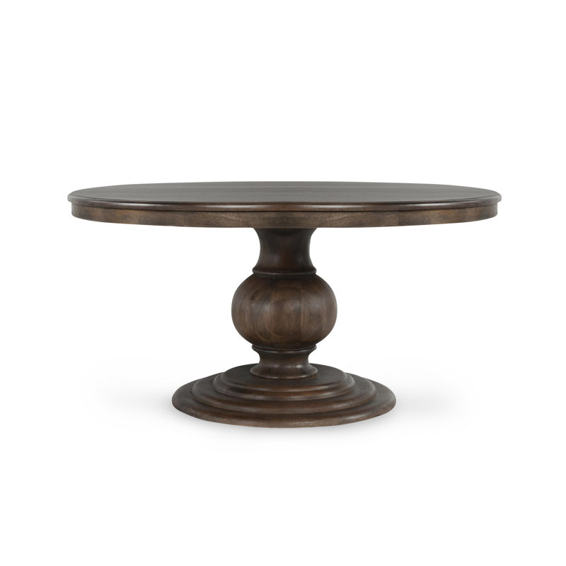 Brookside 60" Round Mango Wood Dinning Table In Cocoa Brown