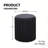 14.6''W X 17''H Round End Table And Side Table With Golden Rim,Black
