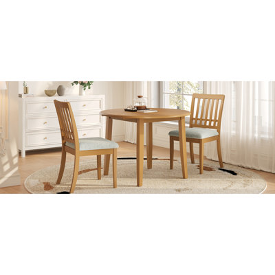 Space-saving Dining Table Sets With Extendable Wood Table And Upholstered Chairs For Modern Homes