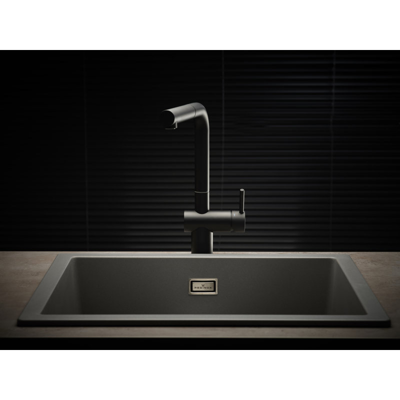 Amsterdam Single Bowl Inset Kitchen Sink, Grey