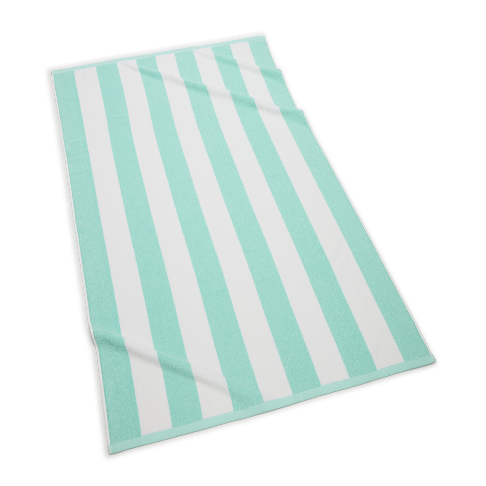 Mendel Striped Cotton Beach Towel, Turquoise
