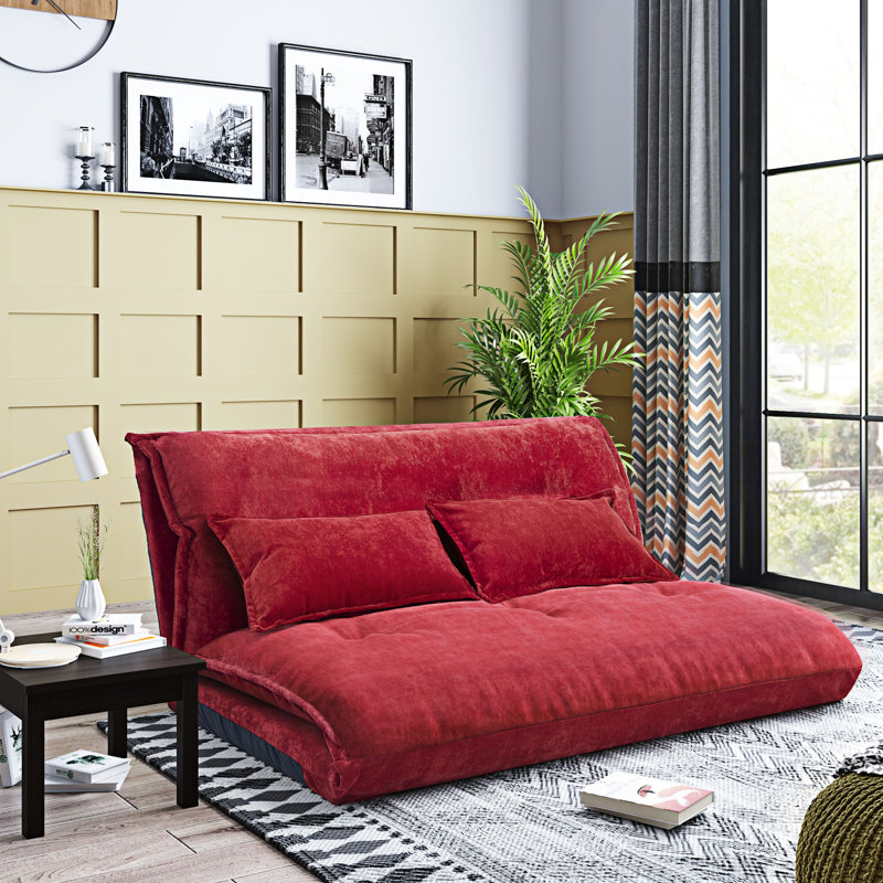 Canapé rembourré Budapest, Polyester rouge