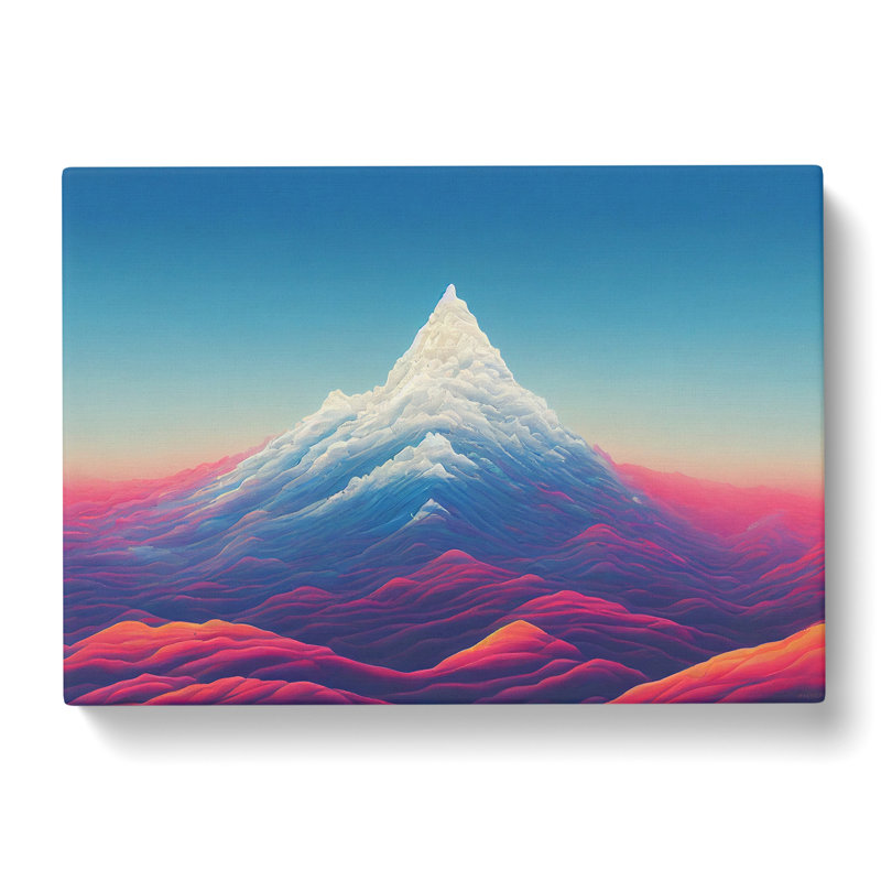 Splendorous Colourful Mountain - Wrapped Canvas Print, 35cm H x 50cm W x 3cm D