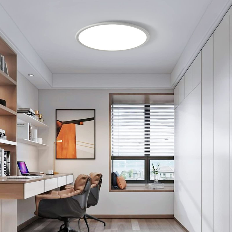 Deshunda 1 - Light LED Flush Mount, White, 4cm H x 50cm W x 50cm D