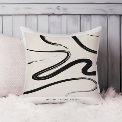Abstract Lines Neutral Beige Shapes Mid-Century Modern