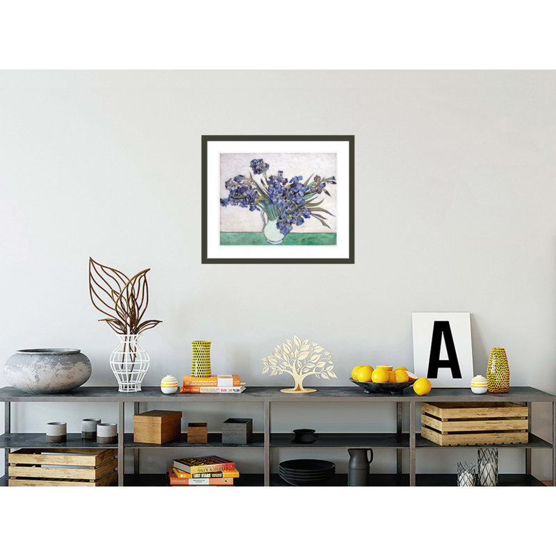 Irises by Vincent van Gogh -Framed Giclee Print, 23.5" H x 27.96" W