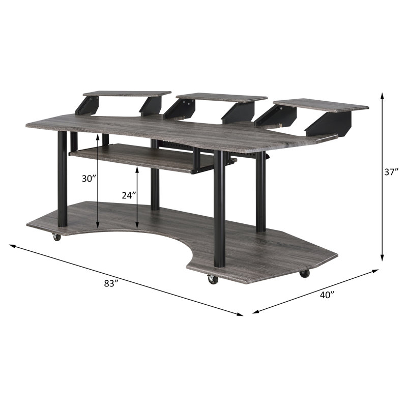 Oak Music Work Desk For - Stylish & In Finish Functional