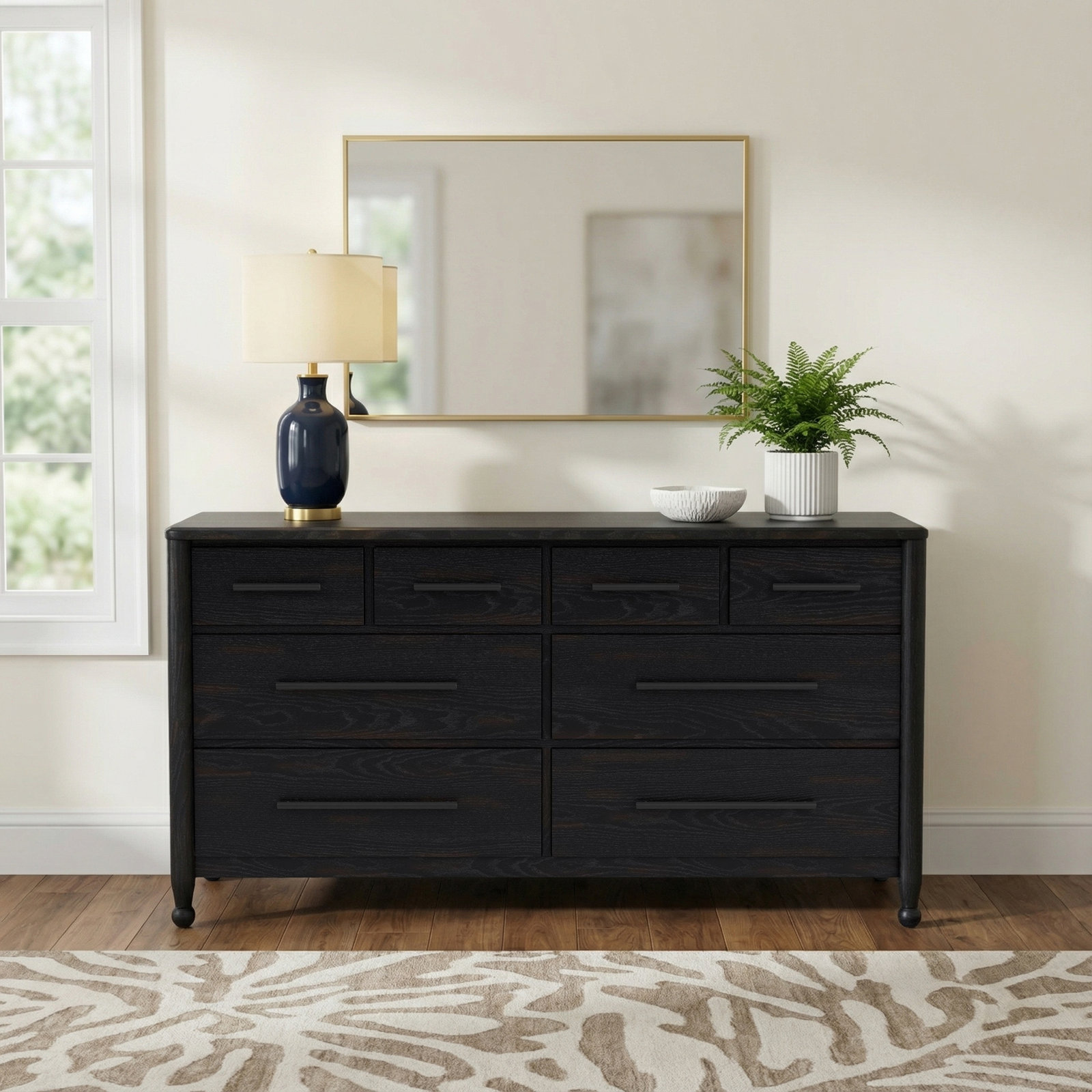 Billie 68" Oak 2-Piece Double Dresser Set