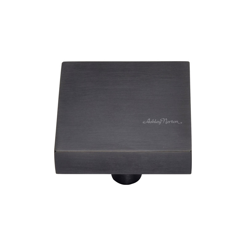 1 1/2" Length Square Knob, Dark Oil Rubbed Bronze, 1 1/2"