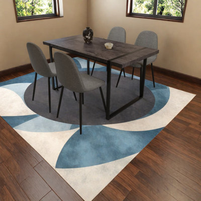 Ensemble de table de salle à manger moderne en MDF noir avec chaises en suède pour la cuisine