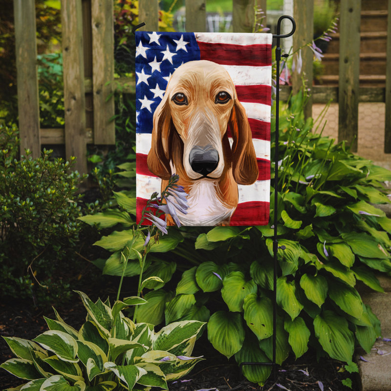 Polyester à 2 côtés 15 x 11 po drapeau de jardin, Chien courant suisse noir