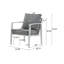 Chaises longues d'extérieur en aluminium avec accents de corde et coussins-1510537088