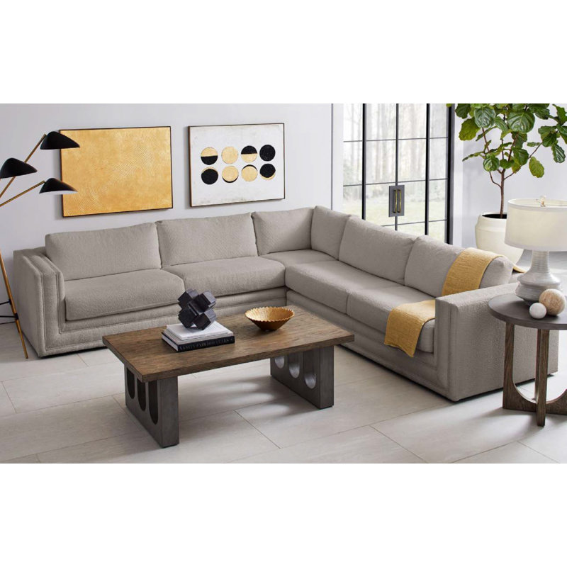 Lella Upholstered L-Shaped Sectional Symmetrical, Grey Revolution®