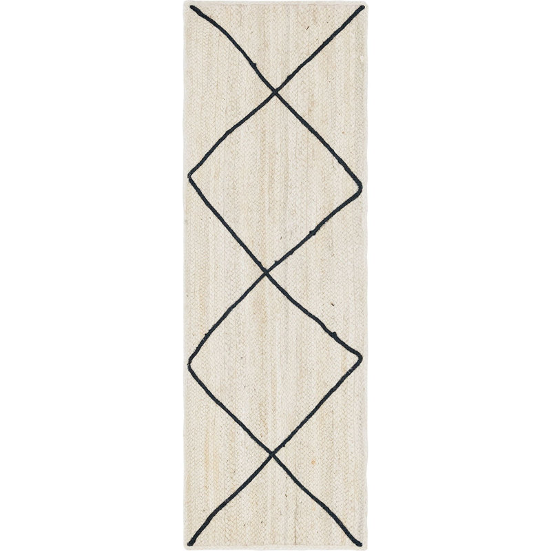 Tapis à poils longs Shag Fowkes, Tapis de couloir 2 pi 2 po x 6 pi