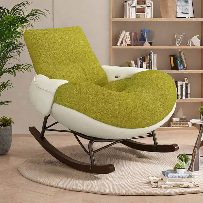 Chaise berçante ergonomique, Vert, Blanc