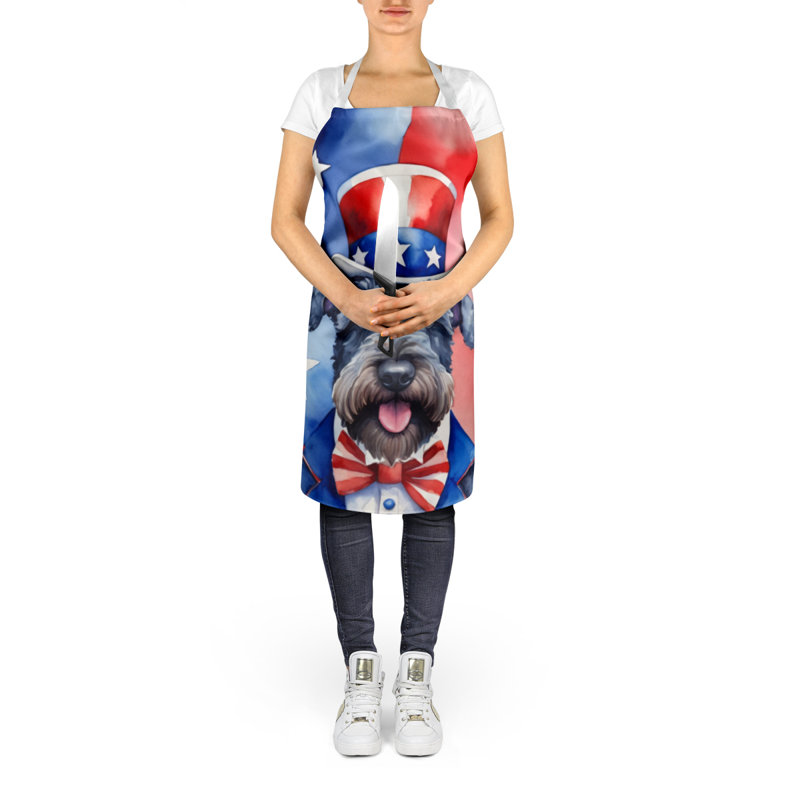 Patriotic American Apron, Kerry Blue Terrier