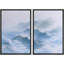 «Abstract Blue Mountain Mist Landscape», reproduction d'art sur toile encadrée, 2 pièces-124932650-124932652