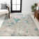Lasley Contemporary POP Modern Abstract Vintage Faded Blue/Gray Rug
