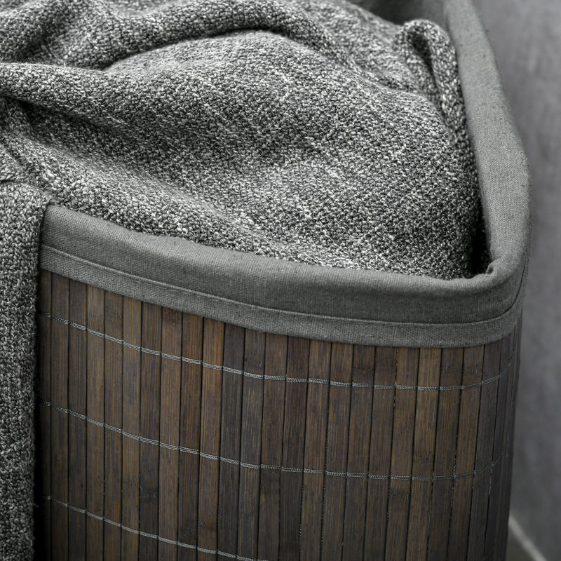 Laundry Hamper with Handles, Grey