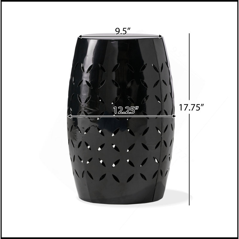LILAC 12'' Weather-Resistant Patio Side Table, Perfect For Outdoor Relaxation And Decor, Black