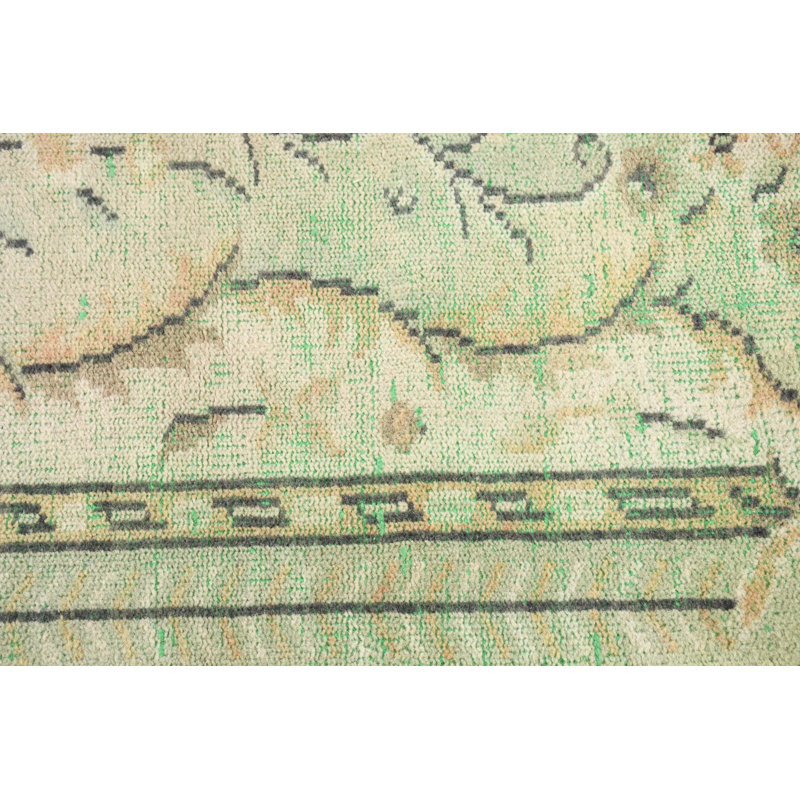 Tapis de couloir classique avec motif floral vert pour un couloir élégant