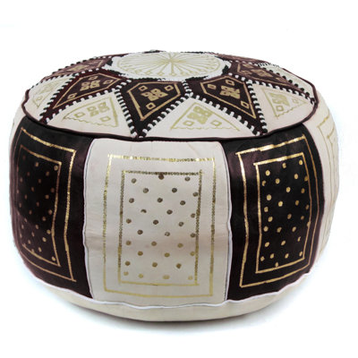 Carnuel Leather Pouf