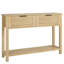 Console Farmhouse, table d'entrée en bois de 43 po avec 2 tiroirs et rangement à 2 niveaux, table de canapé pour le salon ou le vestibule