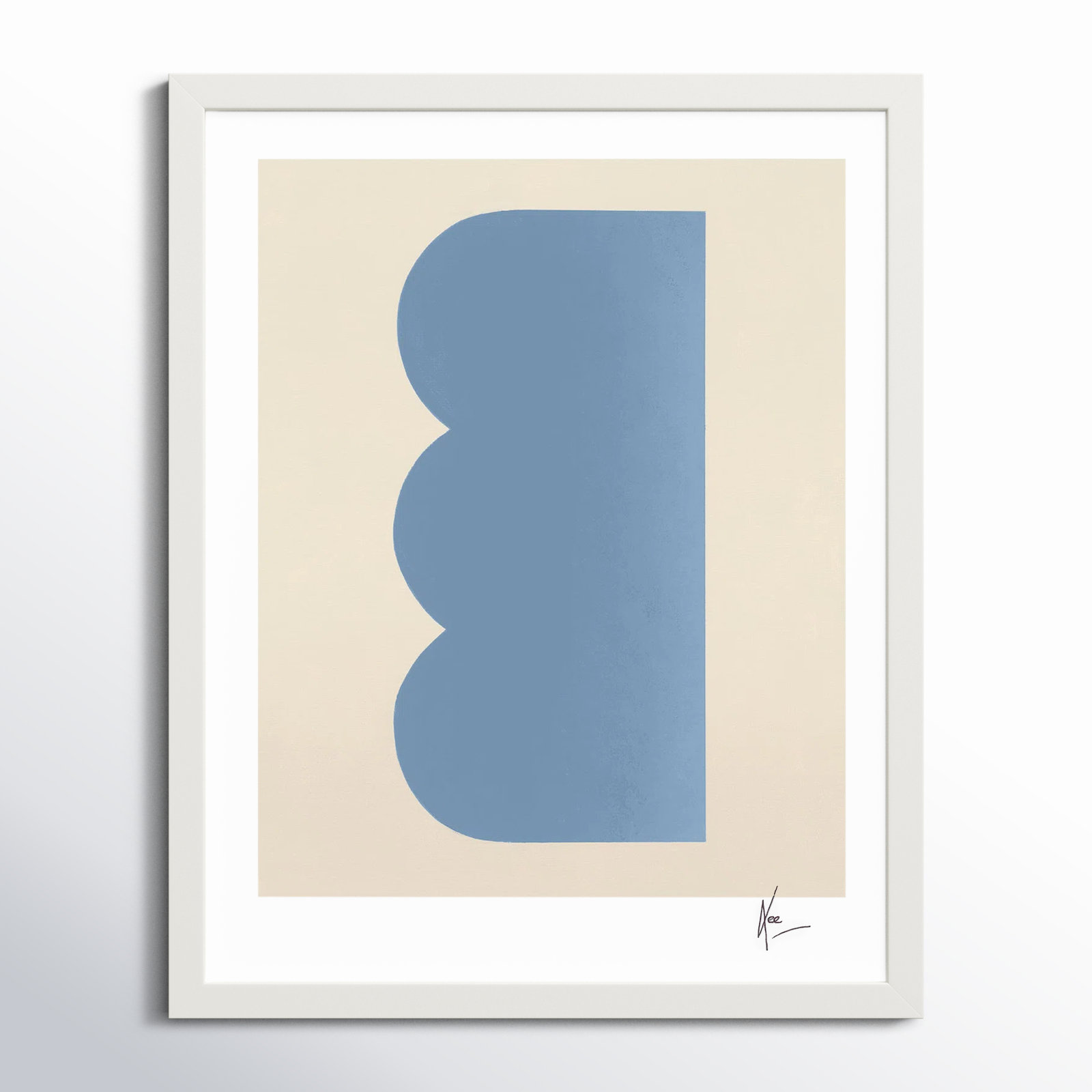 Keyhole 6 by Lee Lessem, White Framed, 30" H x 24" W x 1.25" D