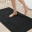 Tapis pour salle de bain 100% coton réversible 3000 g / m² noir 20 x 30 po - et confortable, lavable à la machine, antidérapant, velours moyen-1495673969