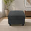 Chaise longue polyvalente avec dossier inclinable et pouf de rangement