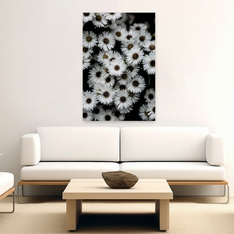 Art contemporain abstrait marguerite contemporaine, H 60 po x l 40 po