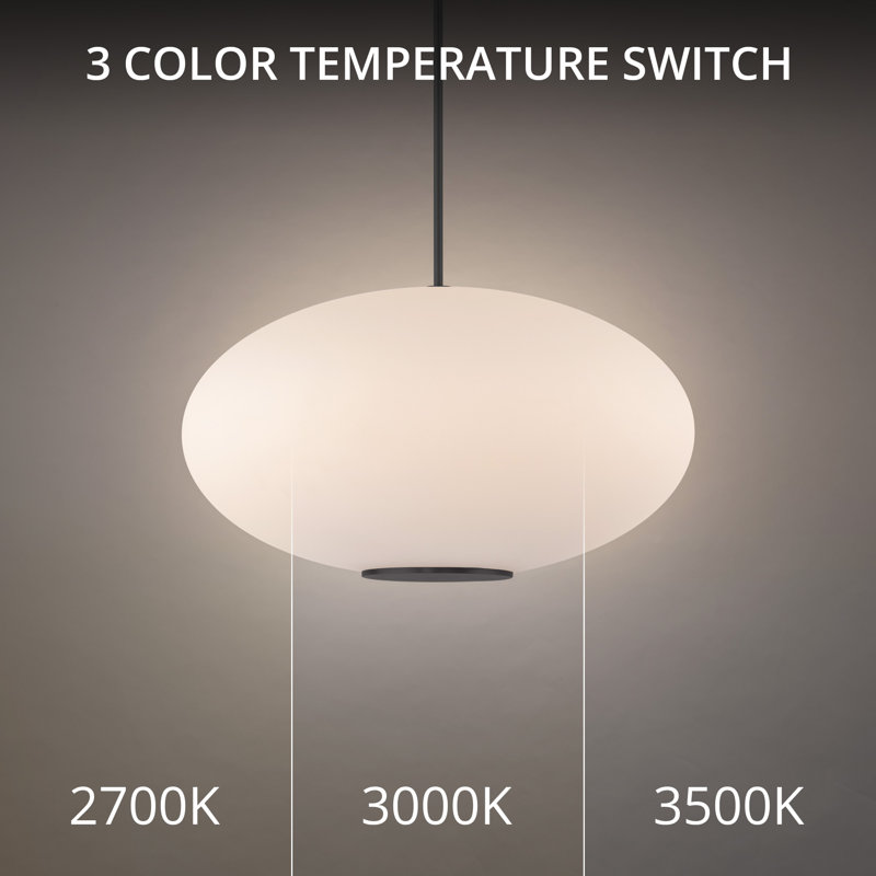 Illusion 1 - Light Sphere Geometric LED Pendant, 2700K, Black
