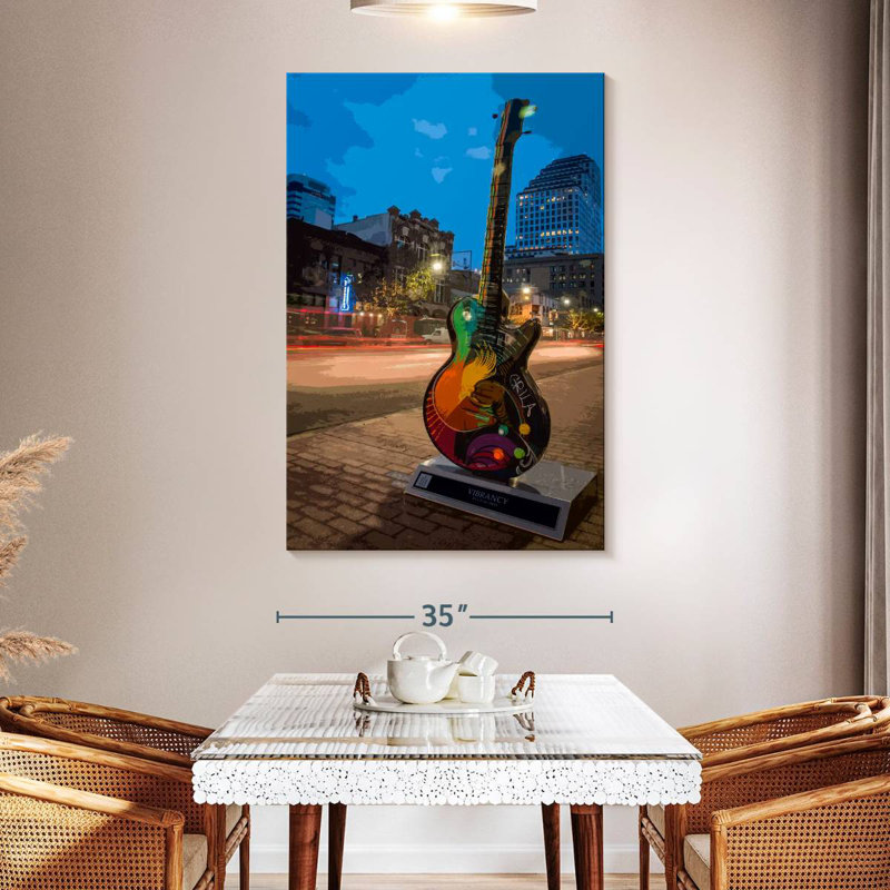 Abarca Austin Texas Guitar, 51" H x 34" W