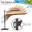  Parasol carré en porte-à-faux 118 "avec base Easy-Move | Mobilité d'une personne-235443957