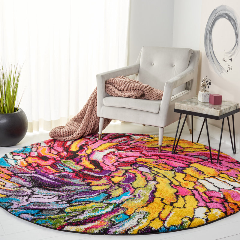 Cleveland Performance Abstract Rug, Round 6'7"