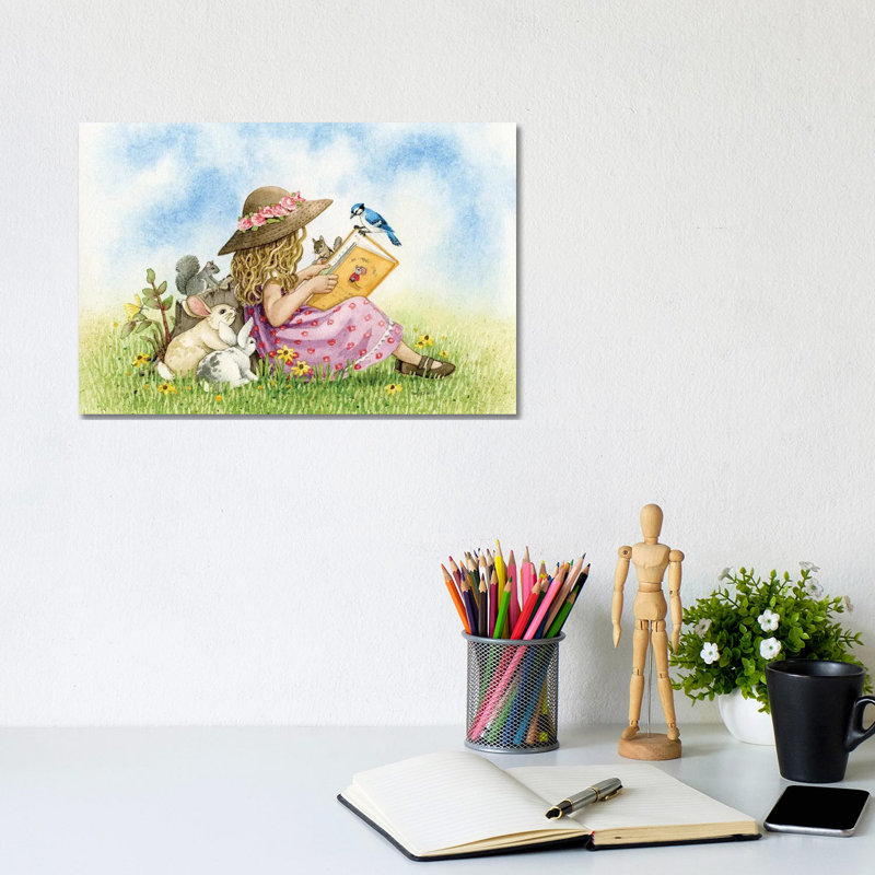 Reading by Tracy Lizotte - Wrapped Canvas Print, 20.32cm H x 30.48cm W x 1.9cm D