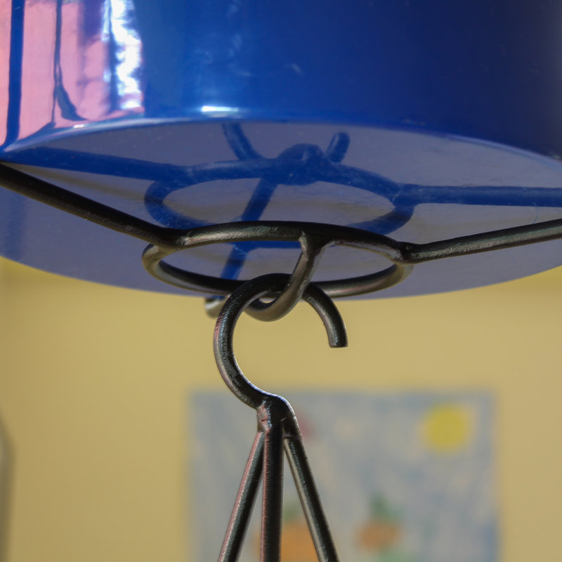 Metal Hanging Planter, French Blue