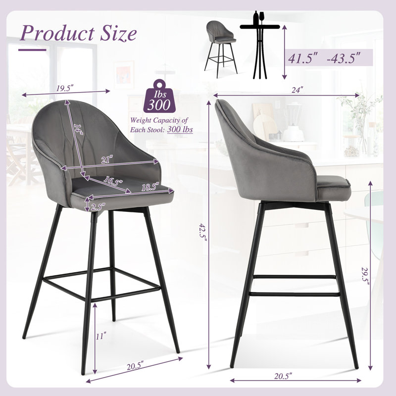 Tabouret tournant 29,5 "Ellingson