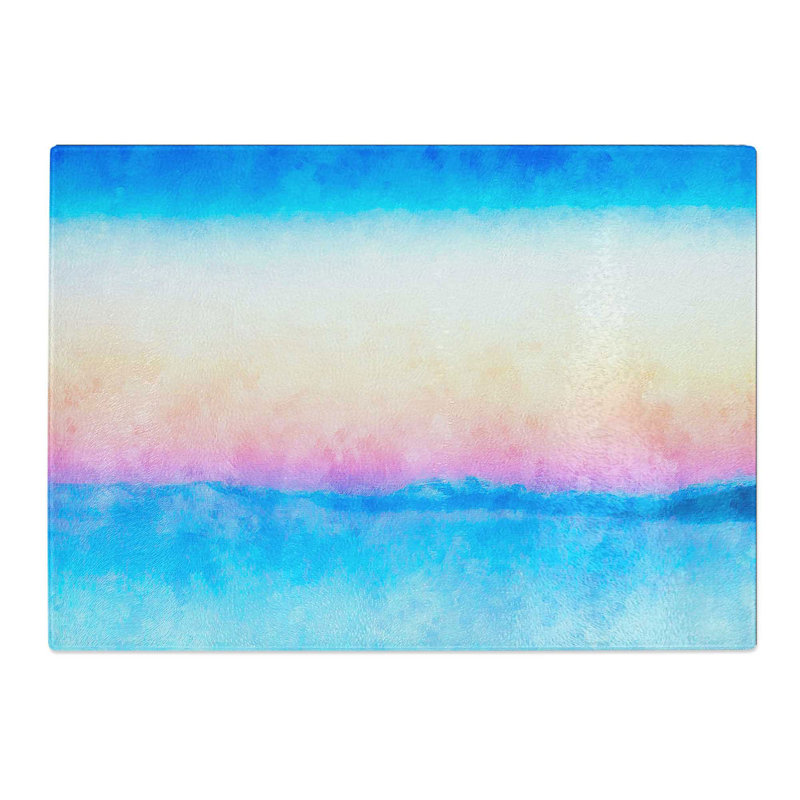 Tempered Glass Cold Mountain Chopping Board, 20 cm x 28.5 cm
