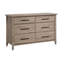 Commode transitionnelle en bois d'ingénierie avec six tiroirs spacieux, brun-1156756968