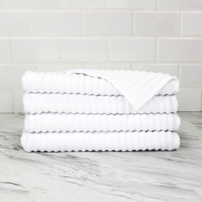 Croslin 100% Cotton Plush Ribbed Hand Towel