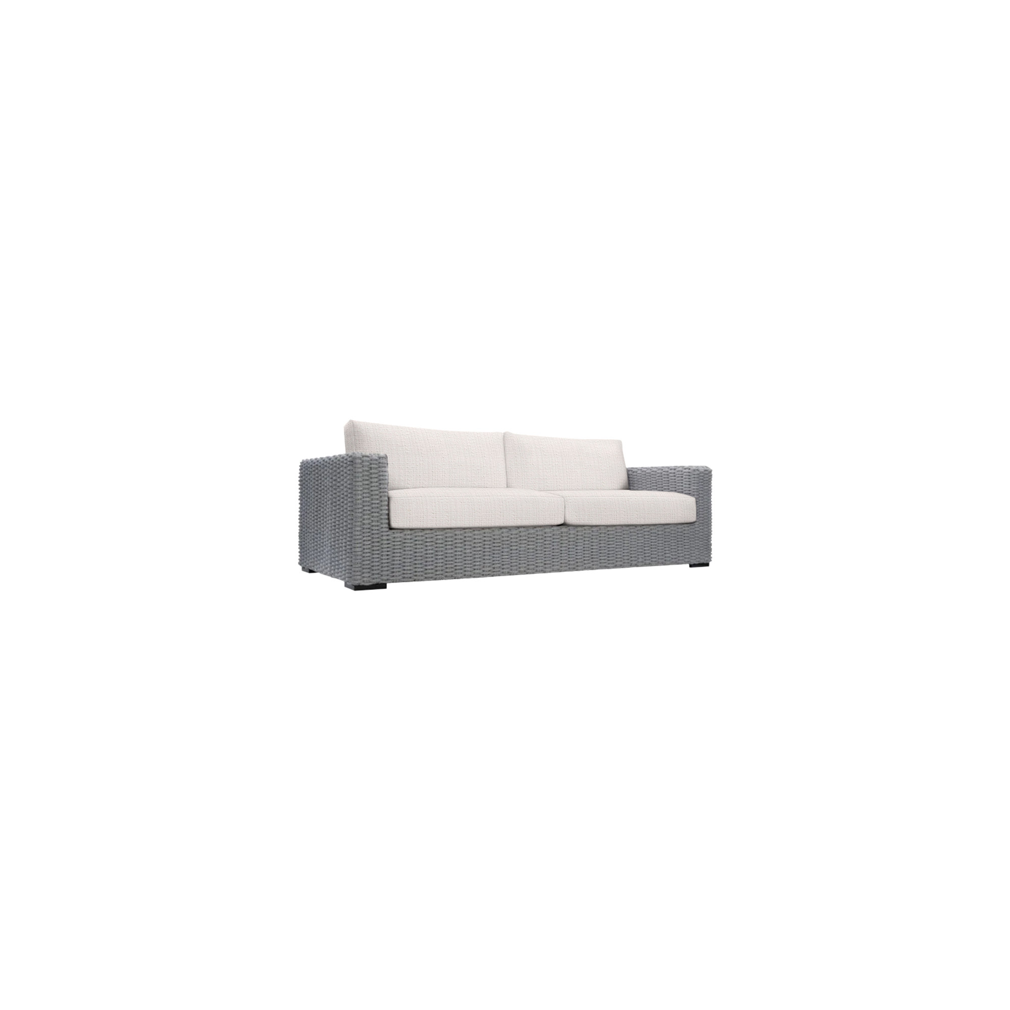 Capri Outdoor Metal Loveseat, White Sunbrella 6063-000