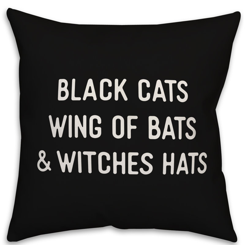 Coussin Black, Utilisation intérieure seulement, 16 po x 1 po