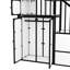 Lit superposé simple en métal avec garde-robe et beaucoup d'espace de rangement, rangement uni noir et blanc-457428863